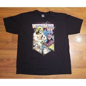 WWE Wrestle Mania 6 Shirt Men's 2XL Ultimate Warrior Macho Man Randy Savage C4